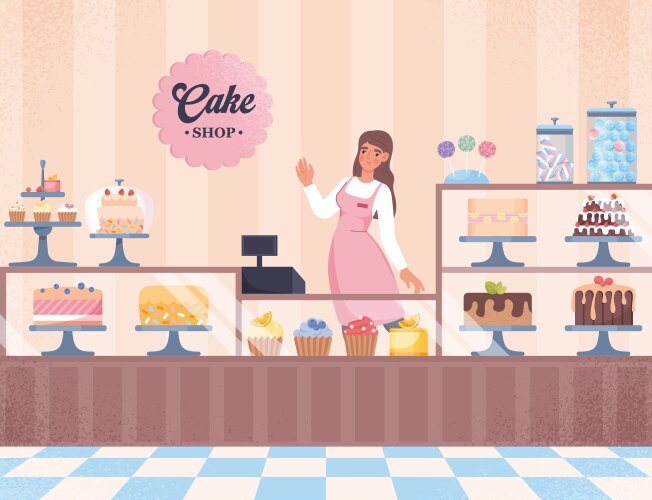 Bakery shop concept Royalty Free Vector Image - VectorStock