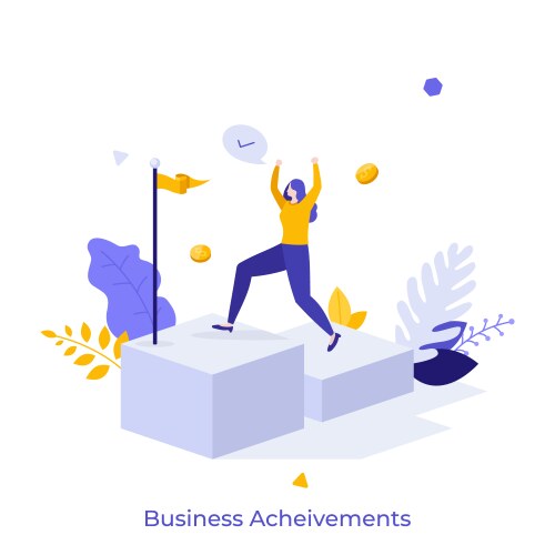 Stairway to success concept Royalty Free Vector Image
