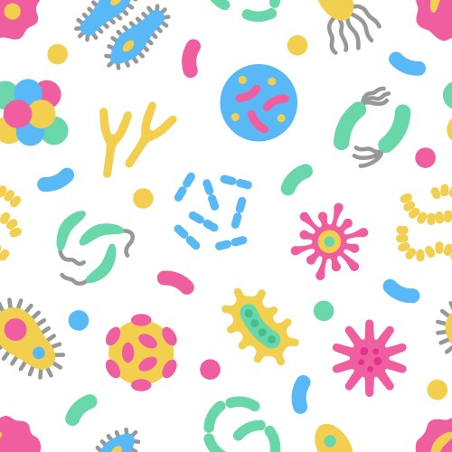 Colorful Bacteria Pattern - Germs & Cells – Royalty-Free Vector ...