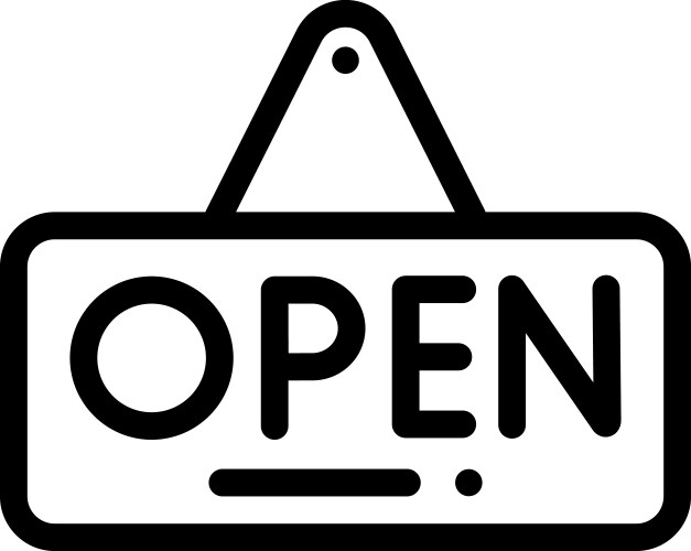 Open source icon thin linear style design vector image