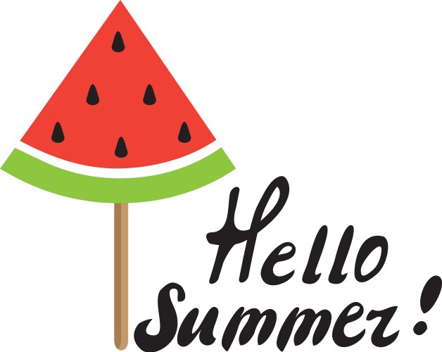 Slice Of Juicy Summer Watermelon Royalty Free Vector Image