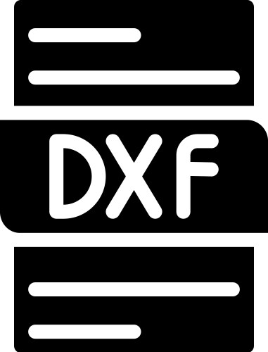 File type format dxf icons document extension vector image