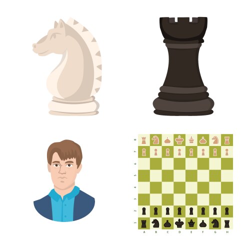 Isolated object of chess and game symbol vector image