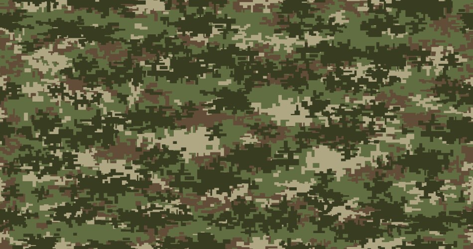 Pixel Camo Pattern - Green Brown Royalty Free Vector Image