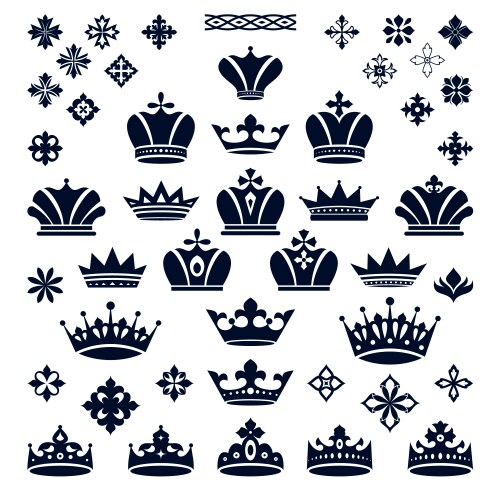 Royal Crown Collection Vector Image