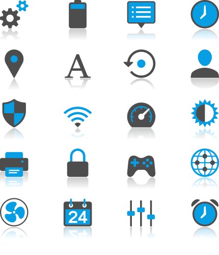 Application icons Royalty Free Vector Image - VectorStock