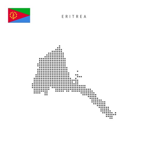 Square dots pattern map eritrea eritrean vektorbild