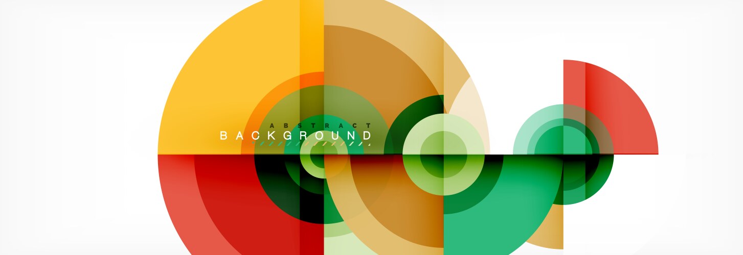 Circle abstract background with triangular shapes vector image