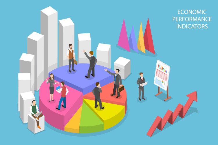 3d isometric flat conceptual Royalty Free Vector Image