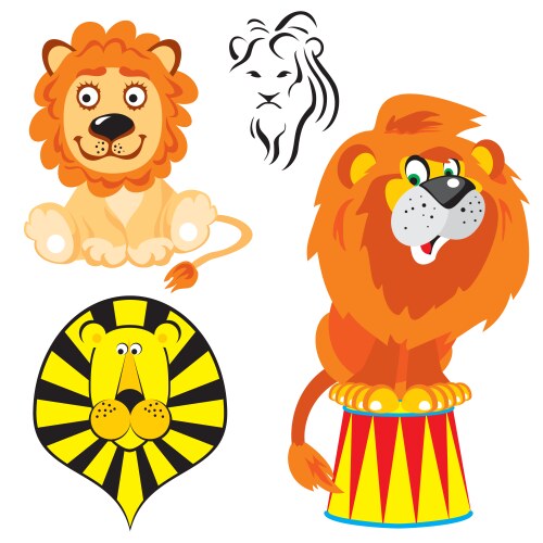 lions vector image