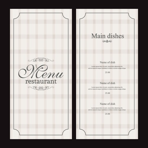 Abstract menu background with some special objects
