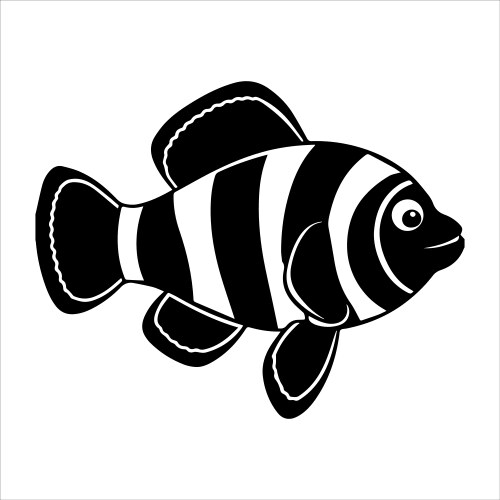 Clownfish silhouette Vector Image