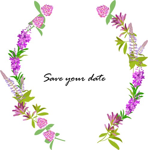 Wildflower Frame Vector Image