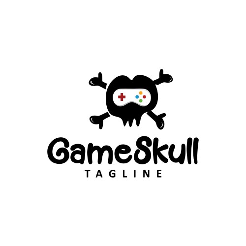 Game skull logo icon design danger gaming Vector Image