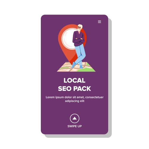 google local seo pack vector image