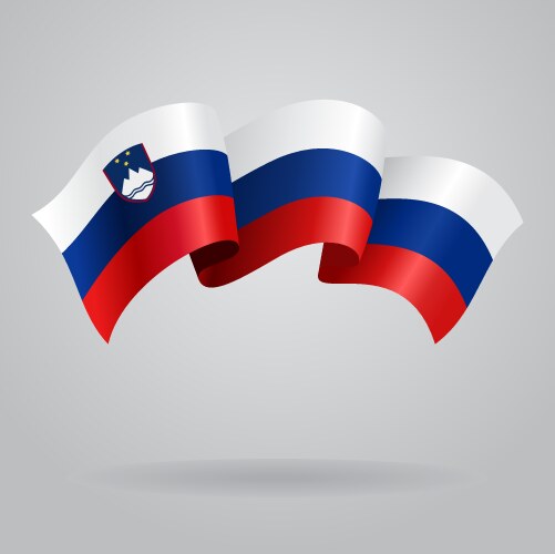 Slovenian Flag - Waving Vector Image
