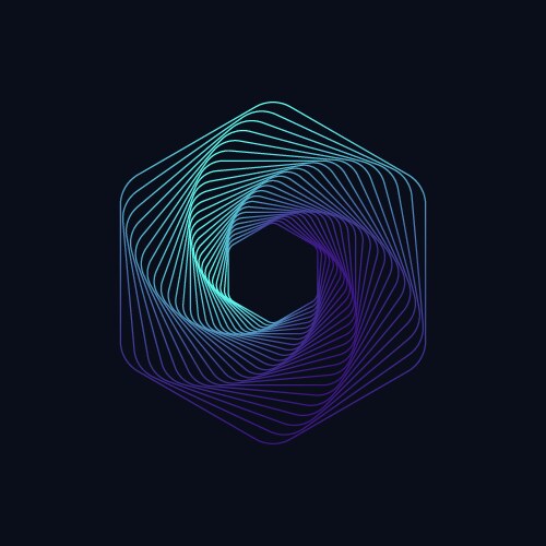Dynamic Hexagonal Shape - Abstract vector image