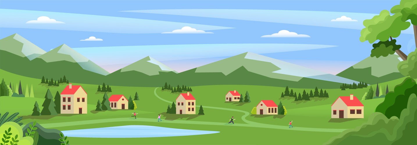 Summer panorama concept vector image