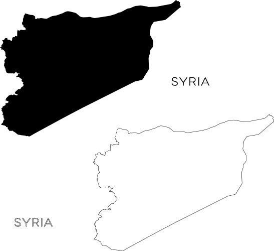 Syria map silhouette Vector Image