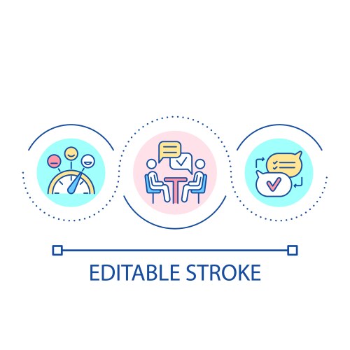 Satisfied Client Feedback Loop Concept Icon Vector Image