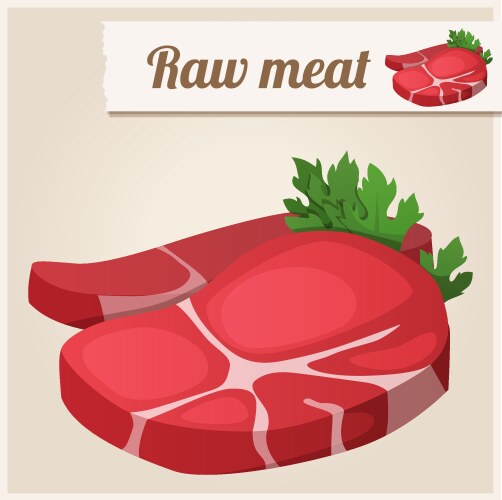 Beef steak icon isometric style Royalty Free Vector Image