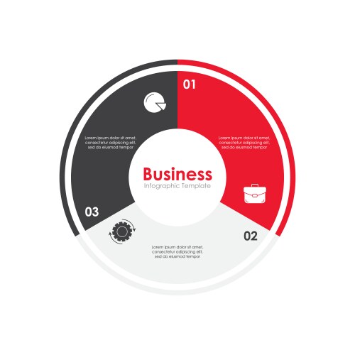 Circle Chart Infographic Template Royalty Free Vector Image