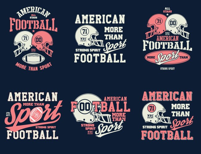 Football Helmet - Sport Emblem Vector Image