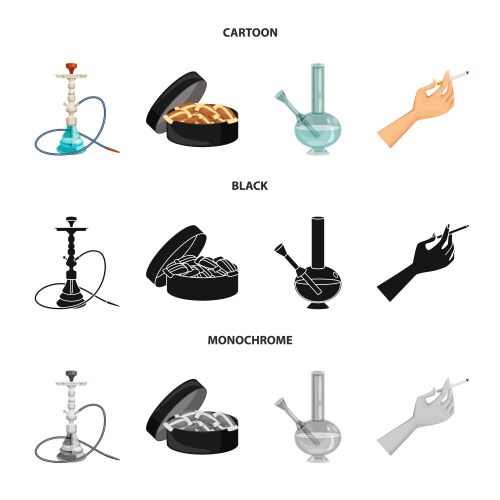 Isolated object of refuse and stop symbol set vector image