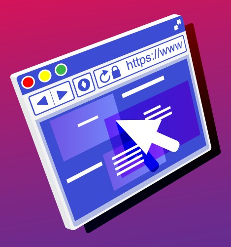 Browser window operating system user interface vector image