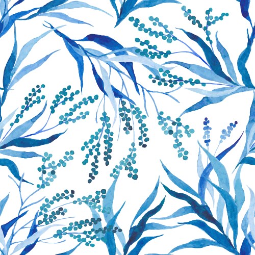 Watercolor Coral Seamless Pattern Royalty Free Vector Image
