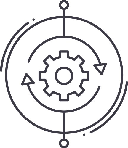 Algorithms icon linear isolated vector image