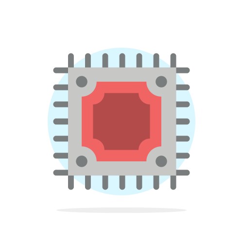 Cpu microchip processor abstract circle vector image
