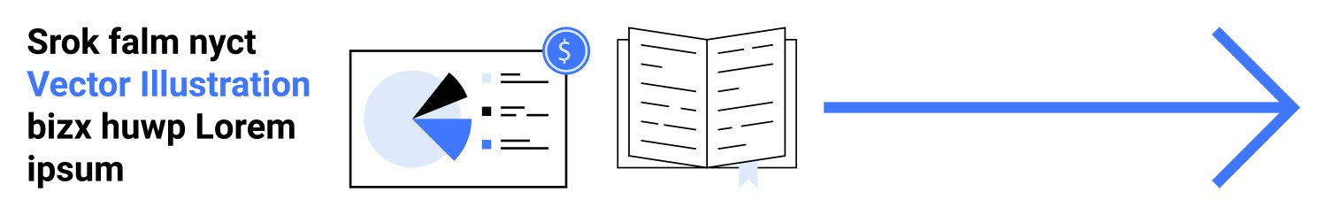 Data-driven navigation with charts and documents vector image