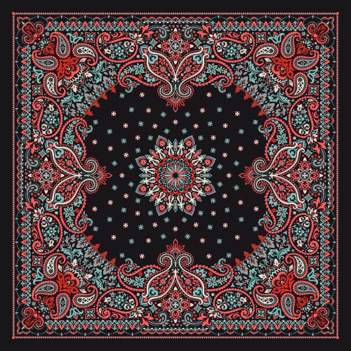 Paisley bandana print vector image