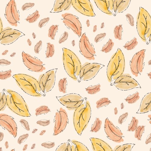Seamless pattern with autumn leaves for creative Vector Image