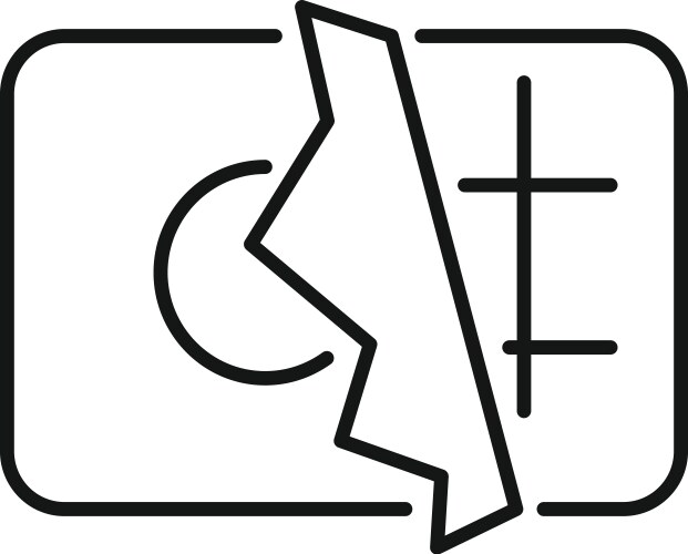 Simplified line art of a computer cursor clicking vector image