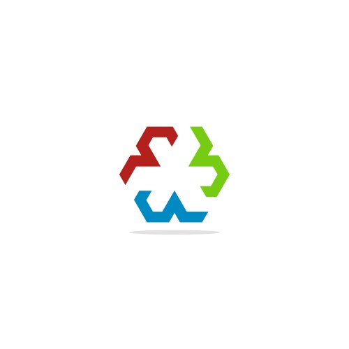 Fz initial logo with colorful circle template Vector Image