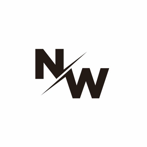 Modern Monogram with Slash vector image
