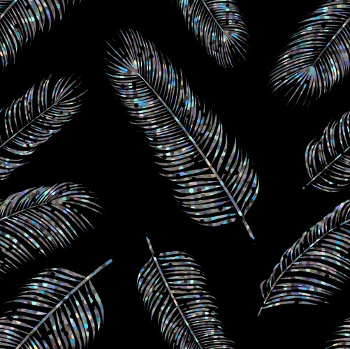 Summer tropical palm tree leaves seamless pattern Vector Image