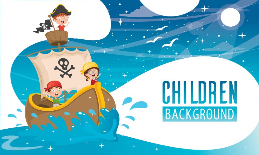 Children rafting Royalty Free Vector Image - VectorStock