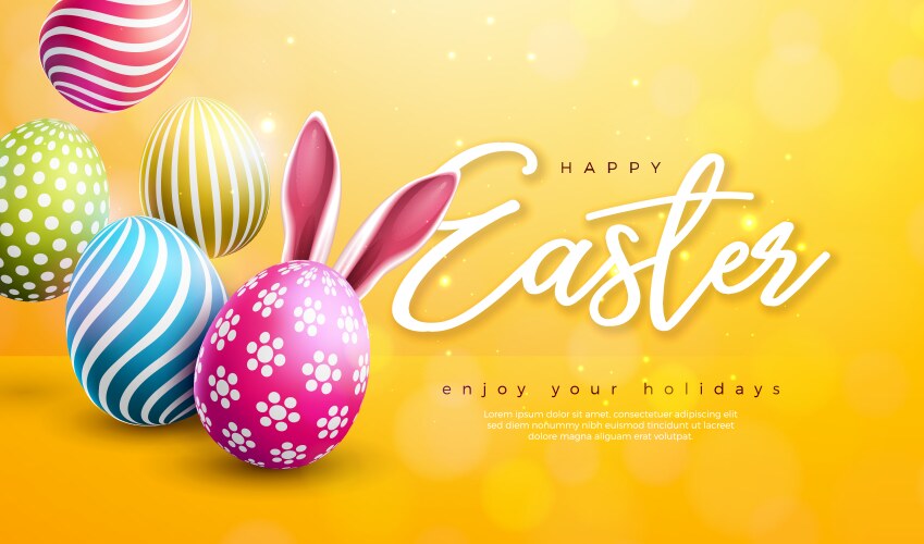 Happy easter design Royalty Free Vector Image - VectorStock