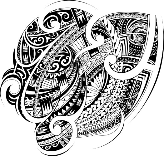 Maori Tribal Tattoo Shape Vector Image