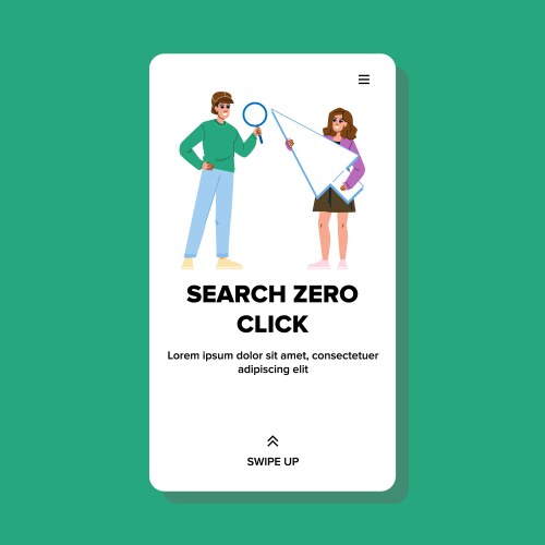 Result search zero click vector image