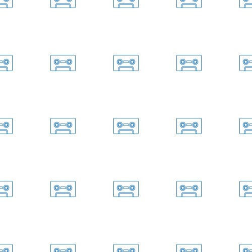 Cassette icon pattern seamless white background vector image