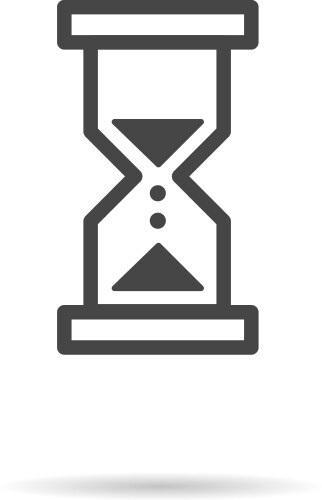 flat icon of hourglass vector image