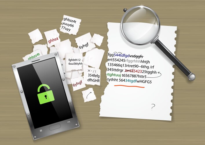 Explanation of the hacker code vektorbild
