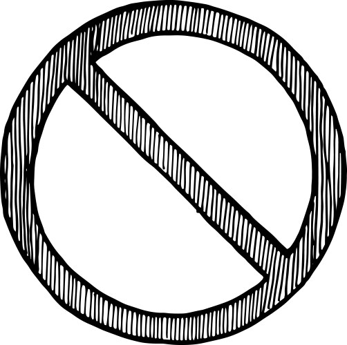 Prohibition sign Royalty Free Vector Image - VectorStock