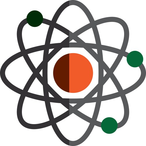 Atom scheme molecule particle science school vector image