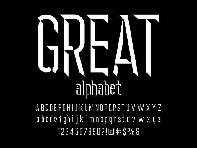 Chisel font vector image