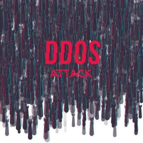 Hacker ddos attack on abstract background vector image